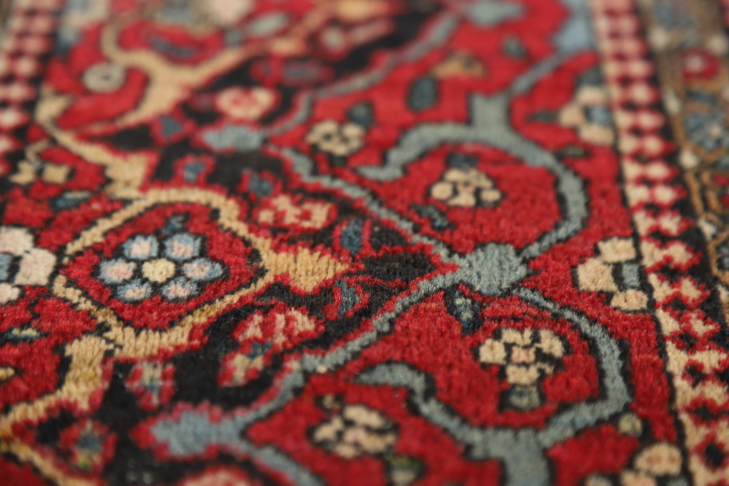 Pre-1900 Antique Vegetable Dye Isfahan Ahmad Persian Rug 4x7