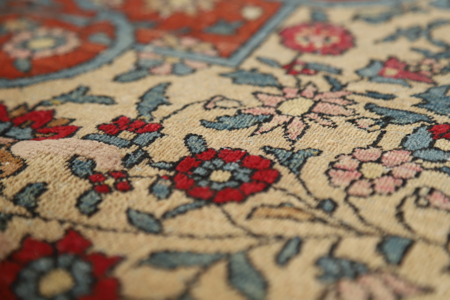 Pre-1900 Antique Vegetable Dye Isfahan Ahmad Persian Rug 4x7