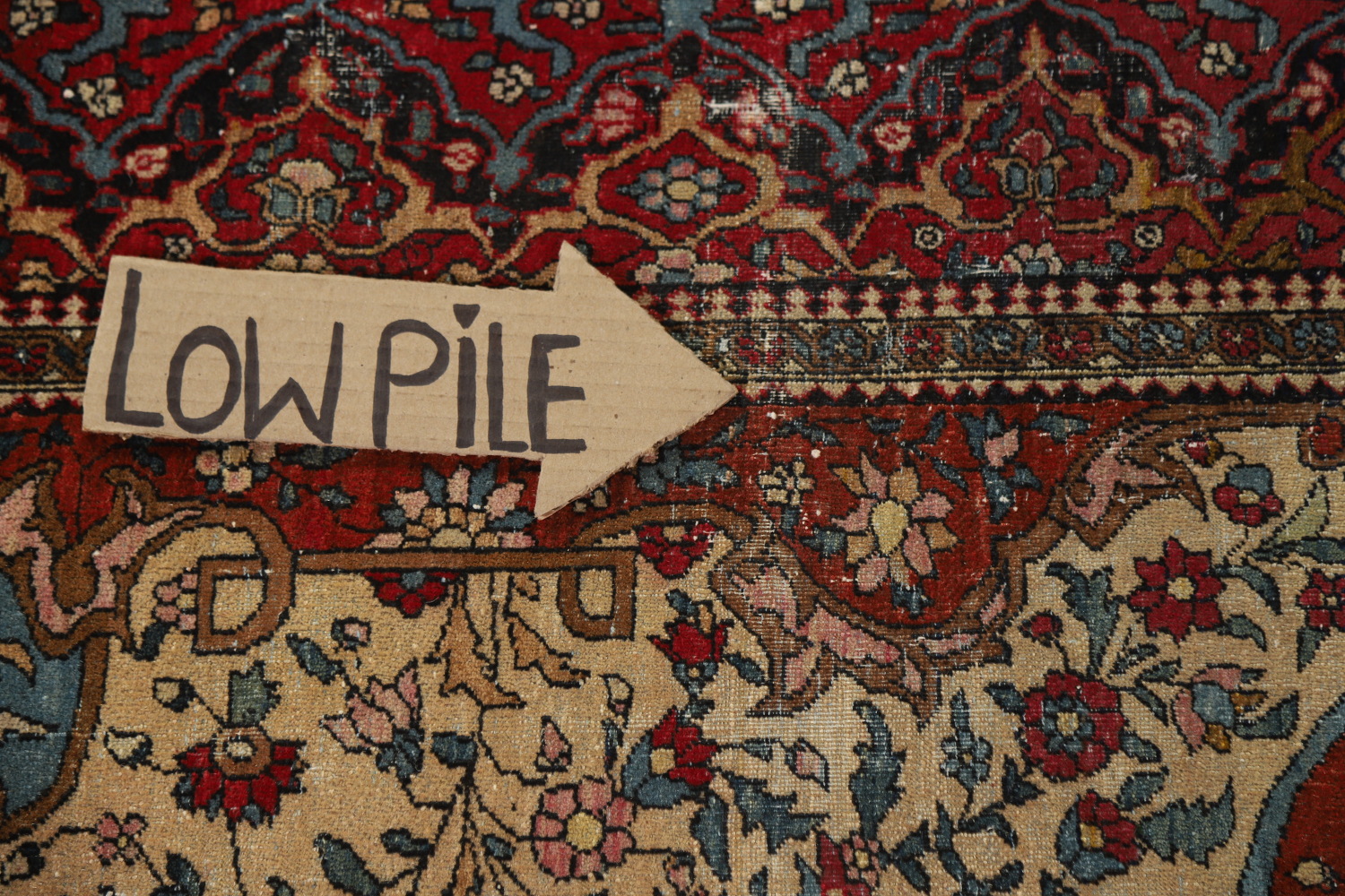 Pre-1900 Antique Vegetable Dye Isfahan Ahmad Persian Rug 4x7