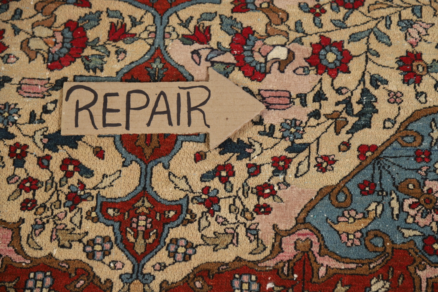 Pre-1900 Antique Vegetable Dye Isfahan Ahmad Persian Rug 4x7