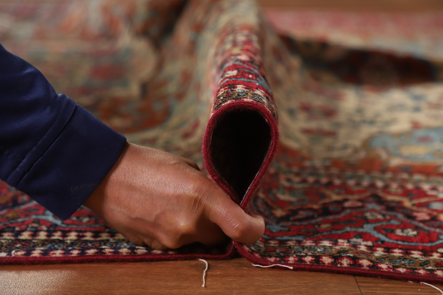 Pre-1900 Antique Vegetable Dye Isfahan Ahmad Persian Rug 4x7
