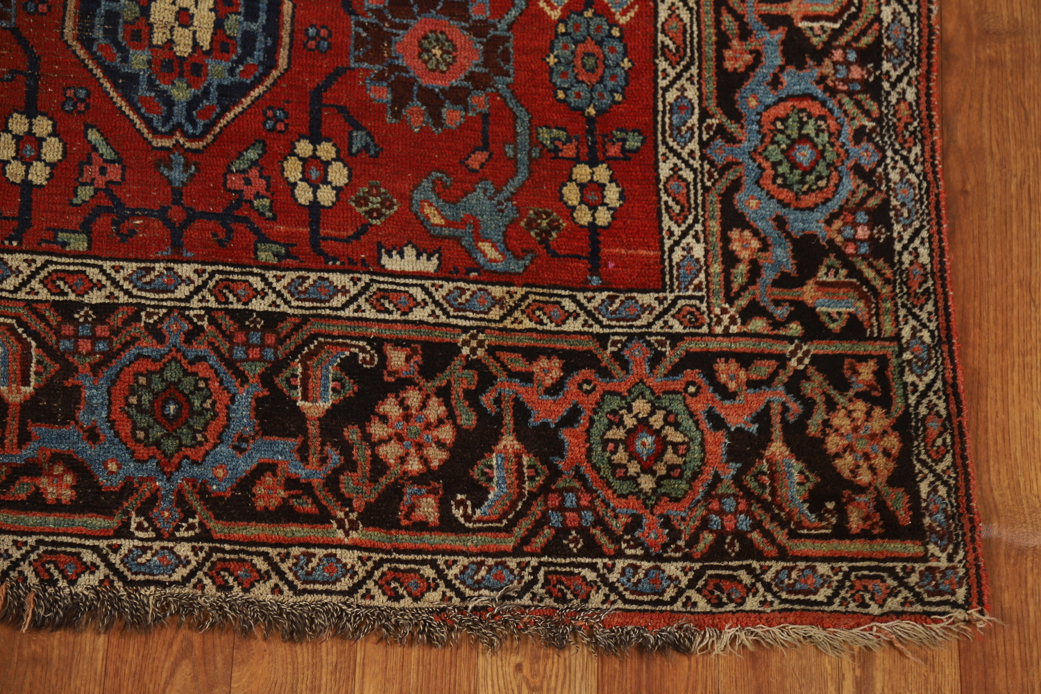 Vegetable Dye Wool Floral Heriz Serapi Persian Rug 4x7