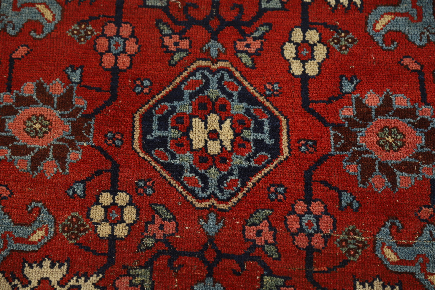 Vegetable Dye Wool Floral Heriz Serapi Persian Rug 4x7