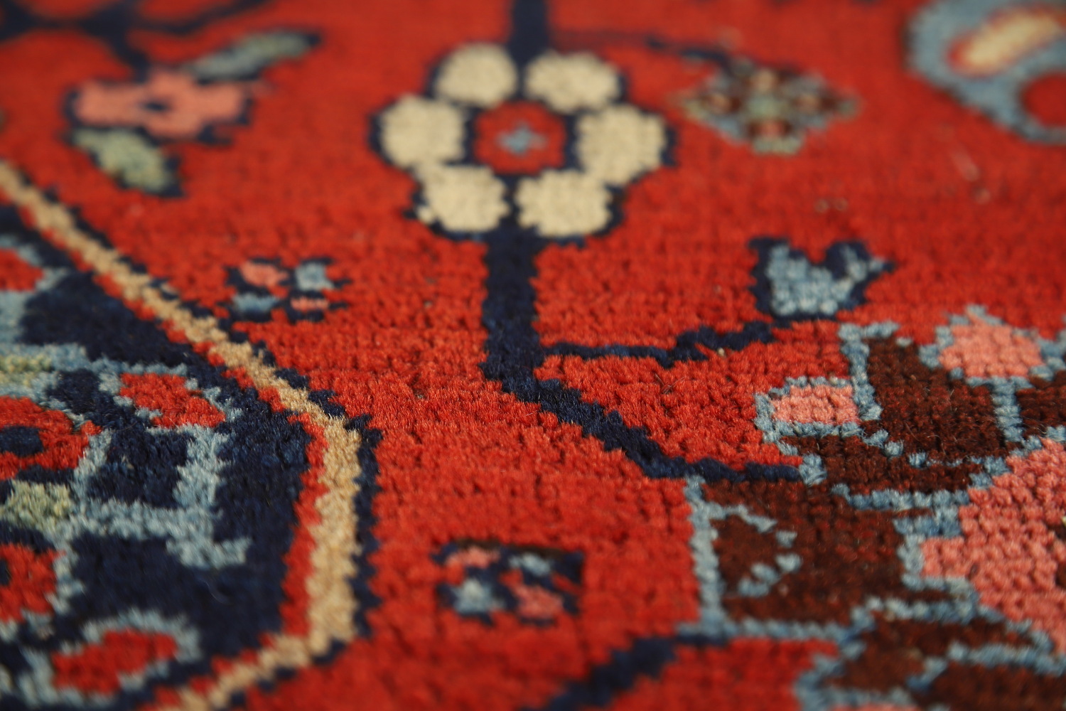 Vegetable Dye Wool Floral Heriz Serapi Persian Rug 4x7