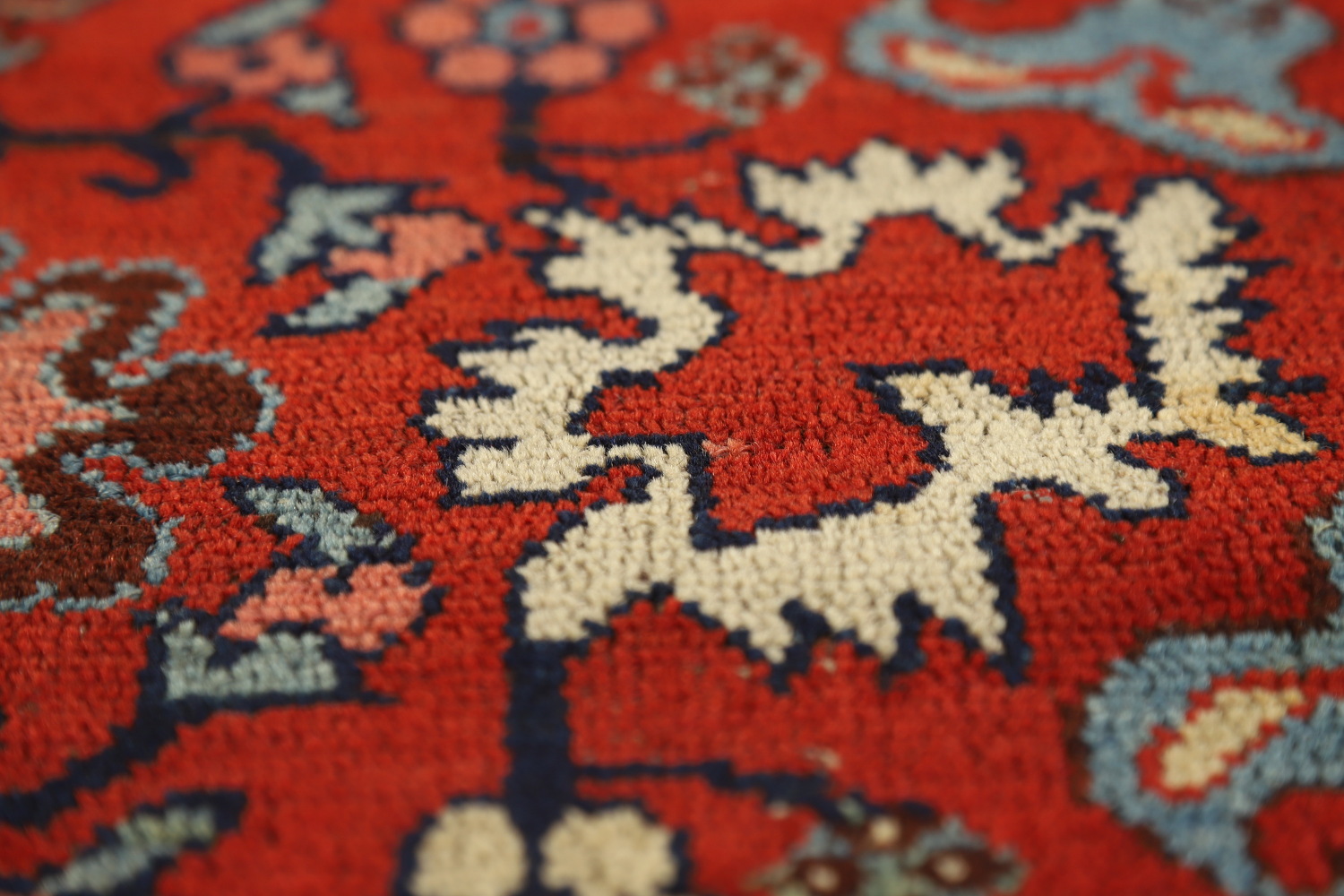 Vegetable Dye Wool Floral Heriz Serapi Persian Rug 4x7
