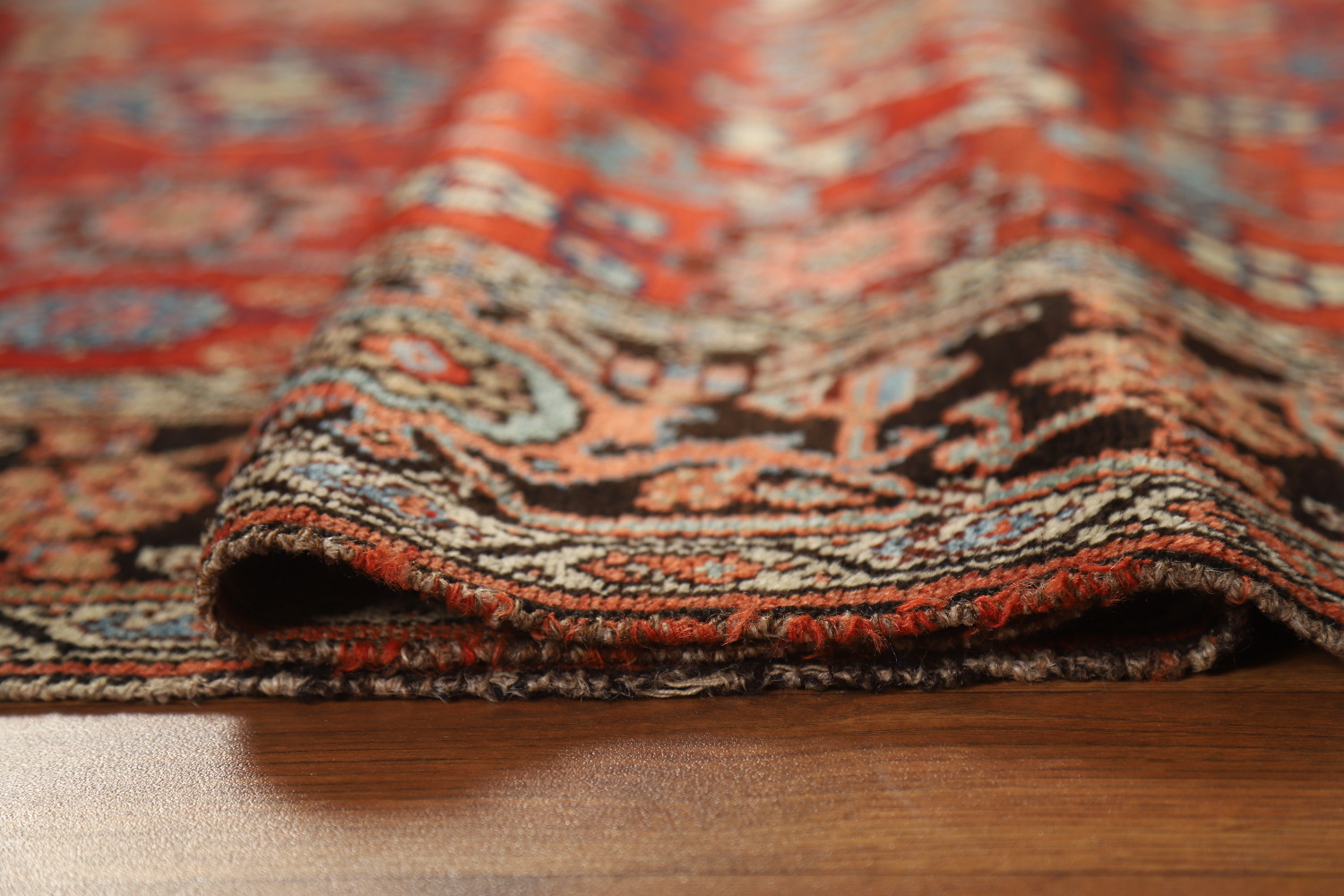 Vegetable Dye Wool Floral Heriz Serapi Persian Rug 4x7