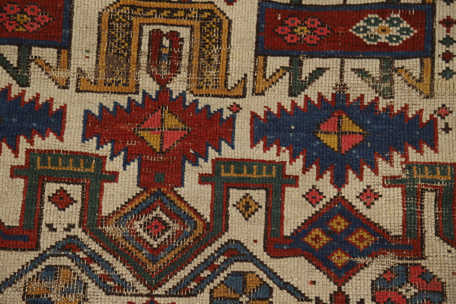 Pre-1900 Antique Vegetable Dye Kazak Oriental Rug 3x5