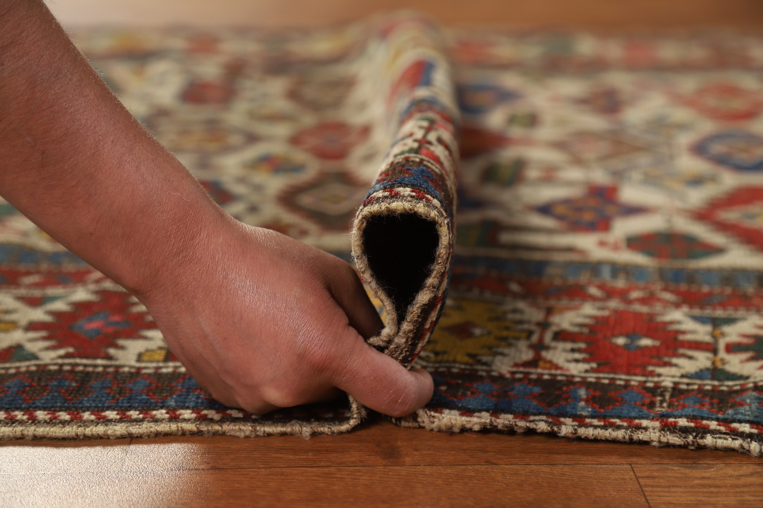 Pre-1900 Antique Vegetable Dye Kazak Oriental Rug 3x5