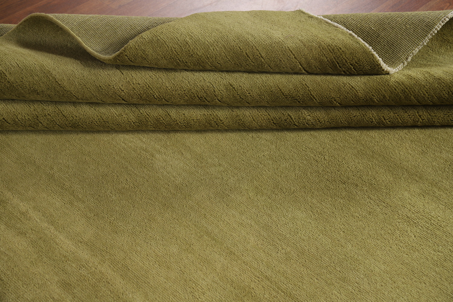 Vegetable Dye Green Gabbeh Persian Area Rug 9x12