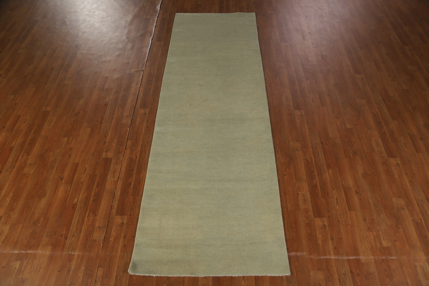 Handmade Green Gabbeh Vegetable Dye Runner Rug 3x10
