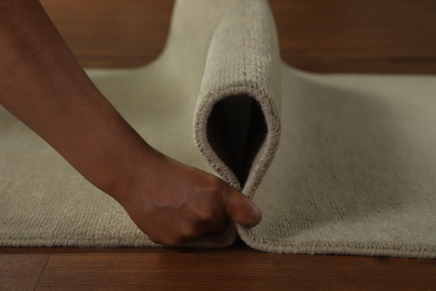 Handmade Green Gabbeh Vegetable Dye Runner Rug 3x10