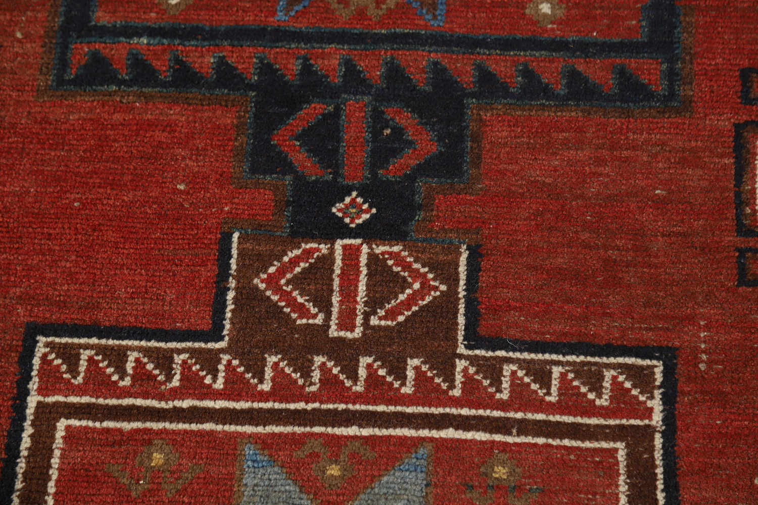 Pre-1900 Antique Kazak Vegetable Dye Runner Rug 4x13