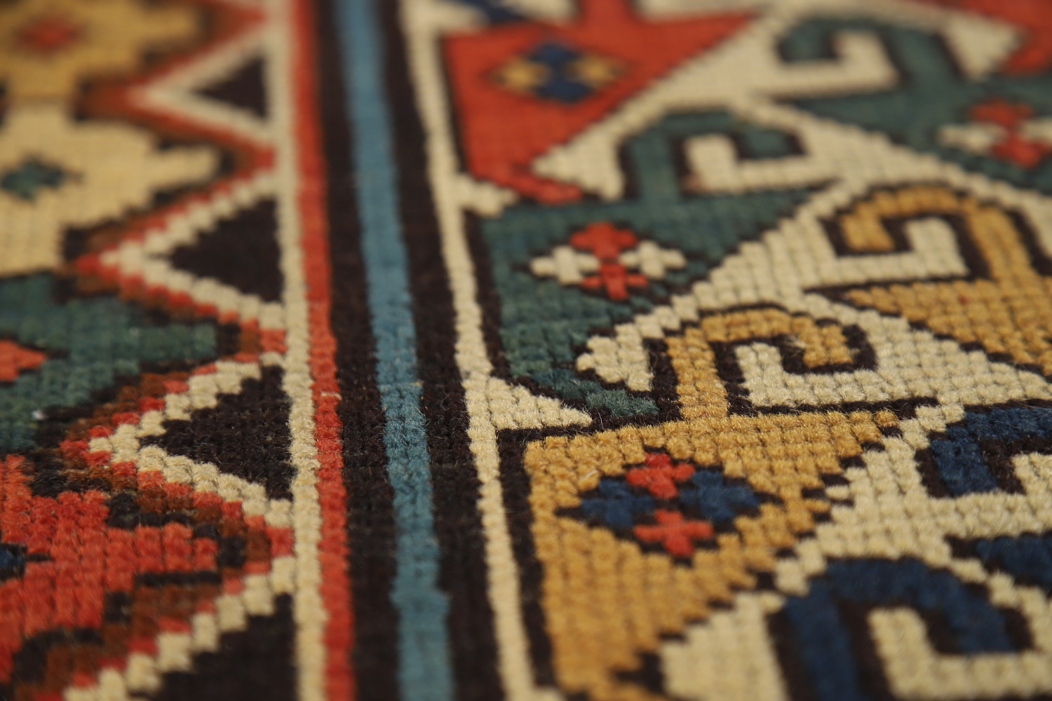Pre-1900 Antique Wool Handmade Kazak Vegetable Dye Rug 4x8