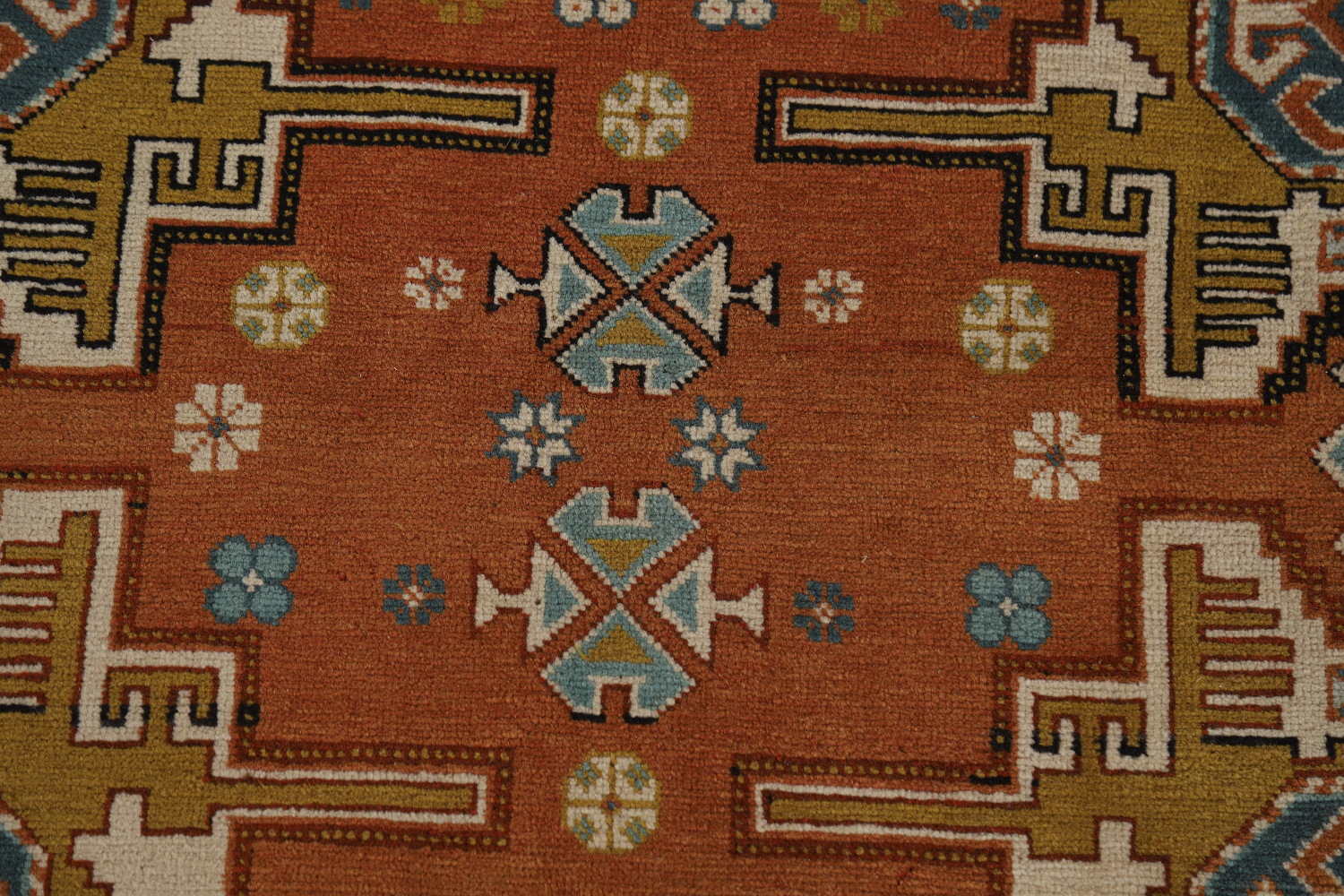 Orange Wool Vegetable Dye Sumak Persian Rug 5x7