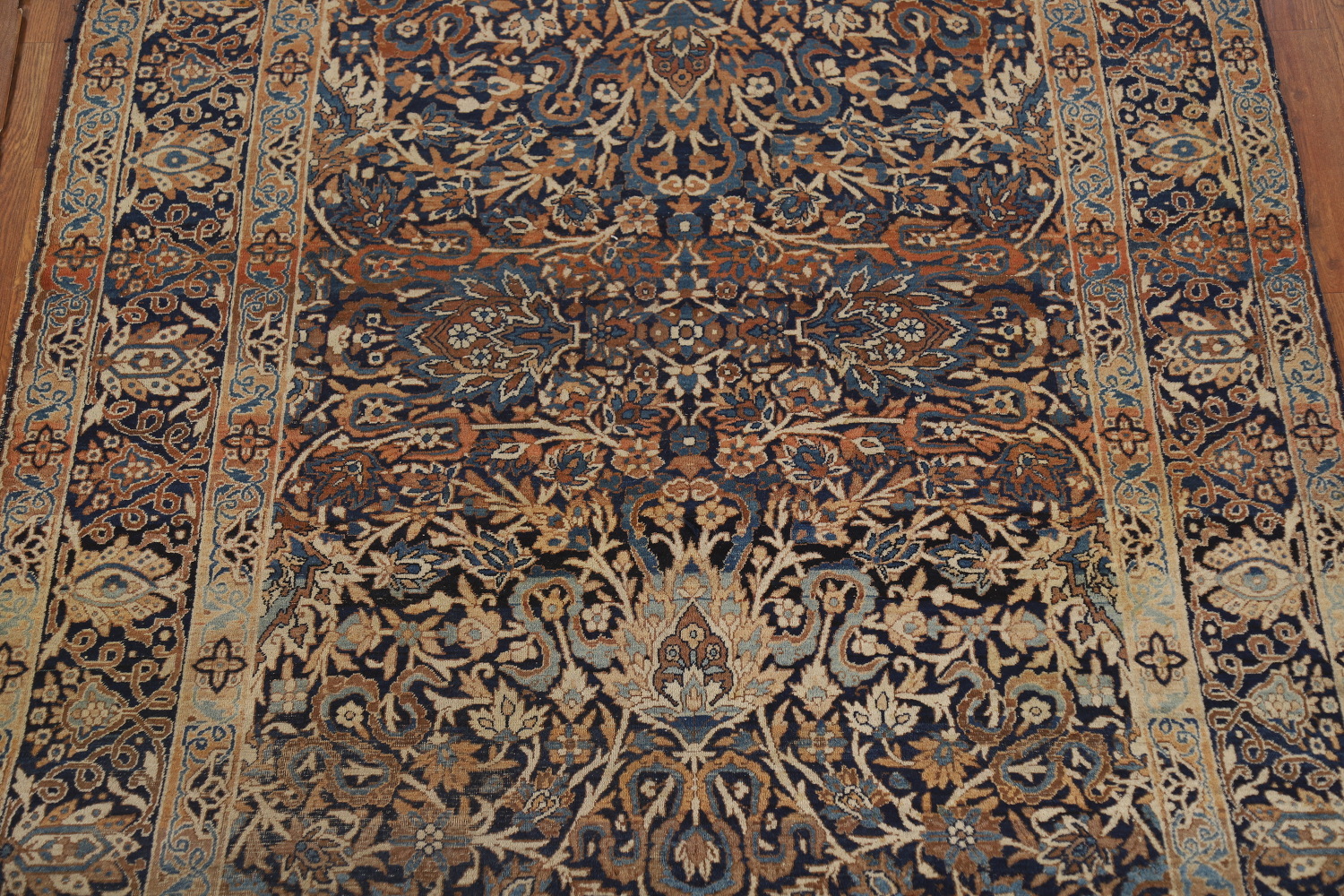 Pre-1900 Antique Vegetable Dye Kerman Ravar Persian Rug 5x7