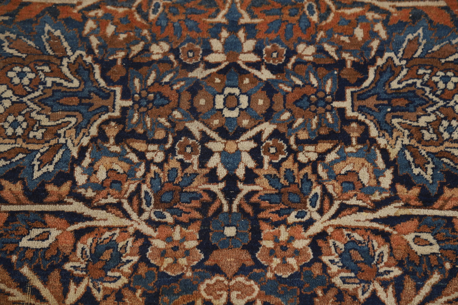 Pre-1900 Antique Vegetable Dye Kerman Ravar Persian Rug 5x7