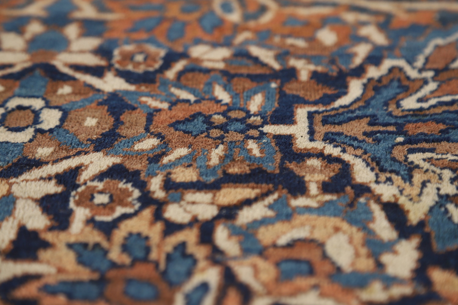 Pre-1900 Antique Vegetable Dye Kerman Ravar Persian Rug 5x7