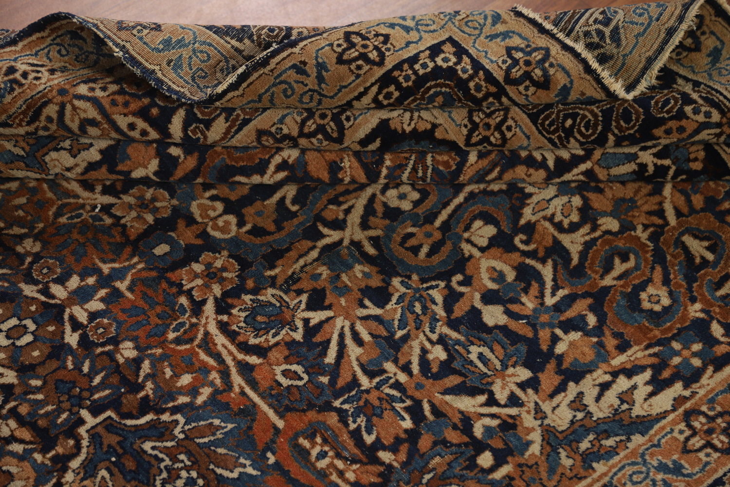 Pre-1900 Antique Vegetable Dye Kerman Ravar Persian Rug 5x7