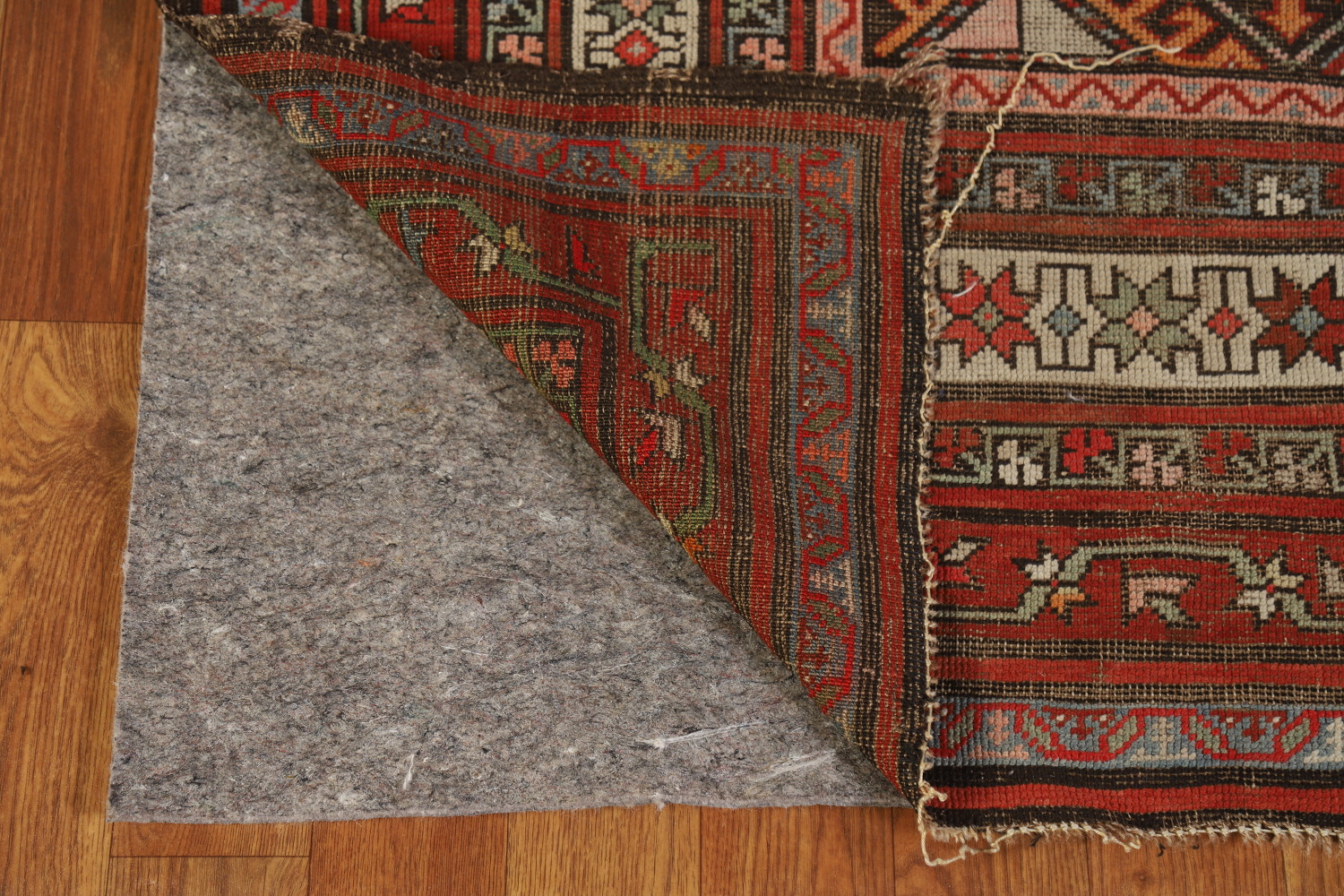 Vegetable Dye Wool Kazak Oriental Runner Rug 3x8
