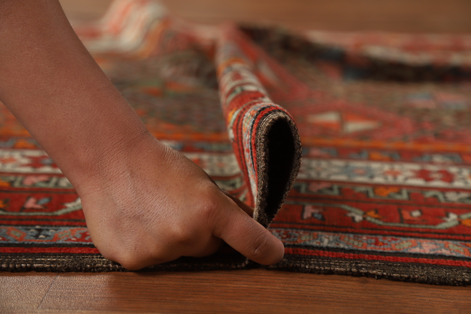 Vegetable Dye Wool Kazak Oriental Runner Rug 3x8