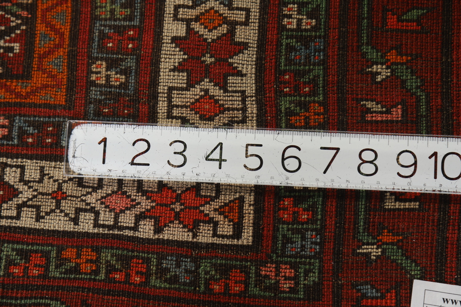 Vegetable Dye Wool Kazak Oriental Runner Rug 3x8
