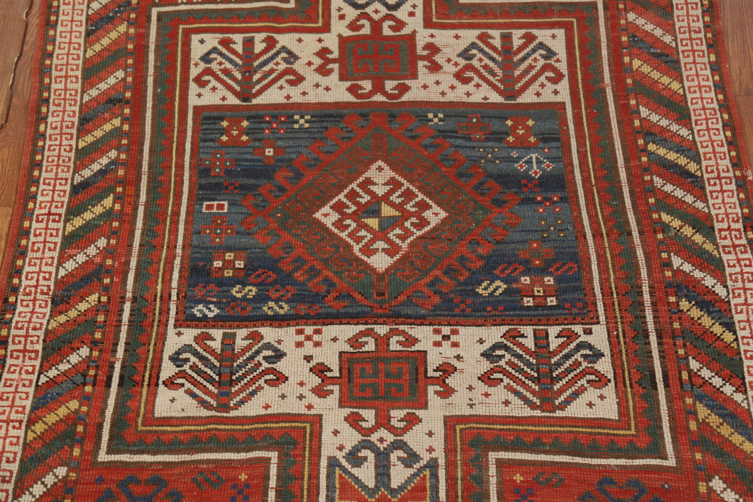Pre-1900 Antique Vegetable Dye Caucasian Persian Rug 4x6