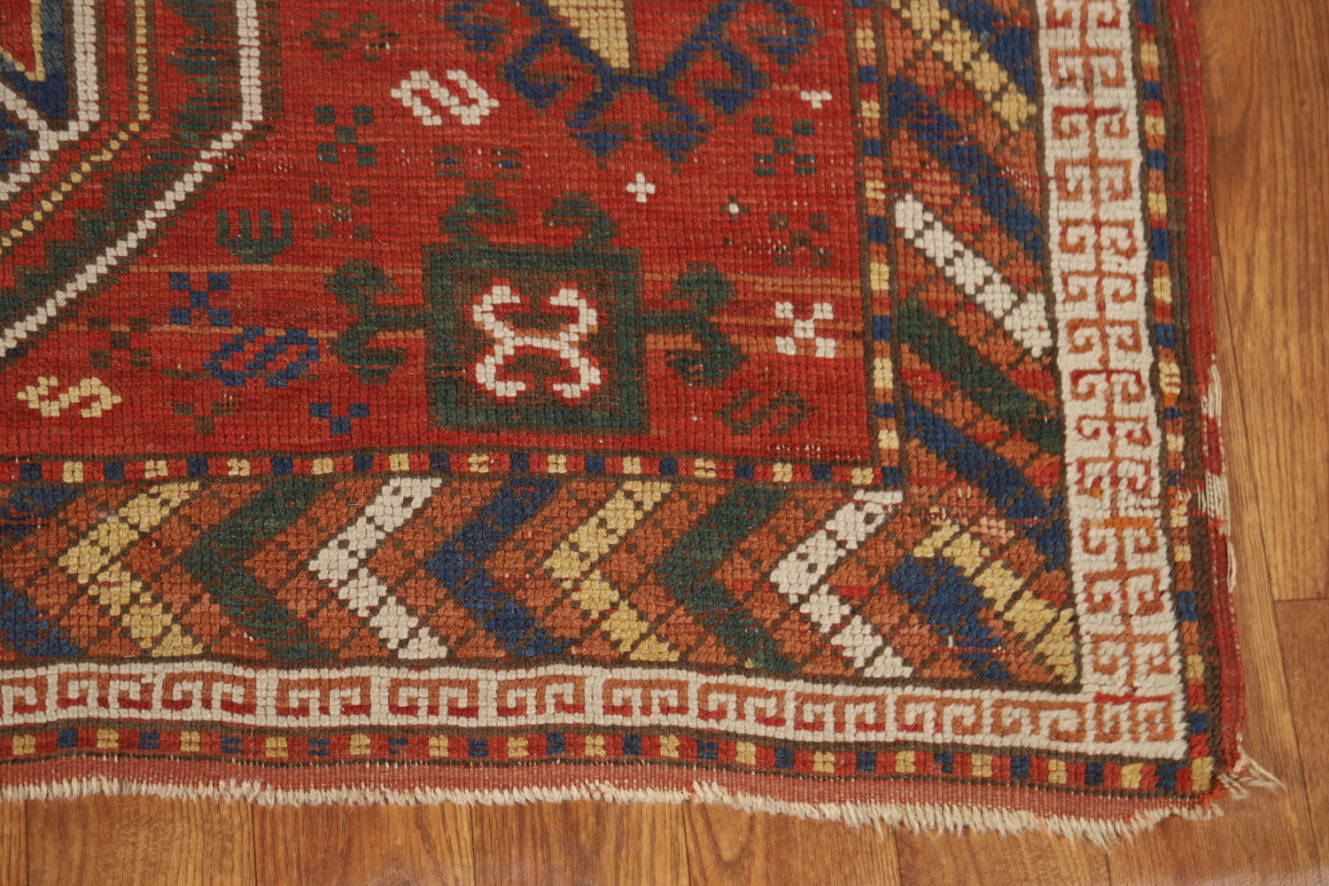 Pre-1900 Antique Vegetable Dye Caucasian Persian Rug 4x6