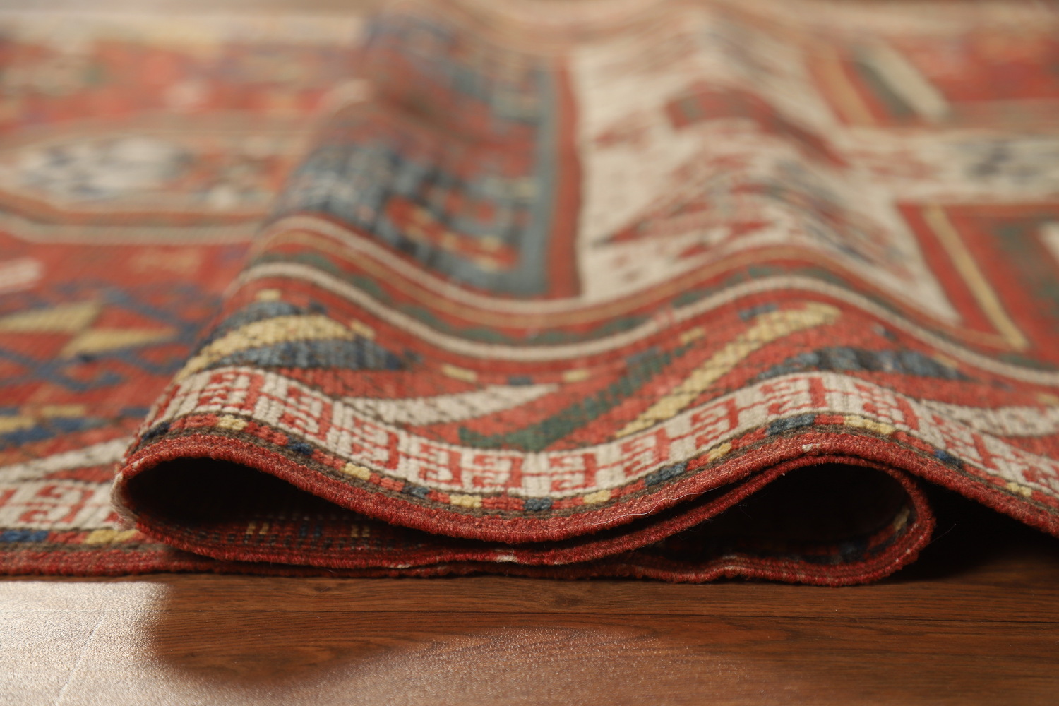 Pre-1900 Antique Vegetable Dye Caucasian Persian Rug 4x6
