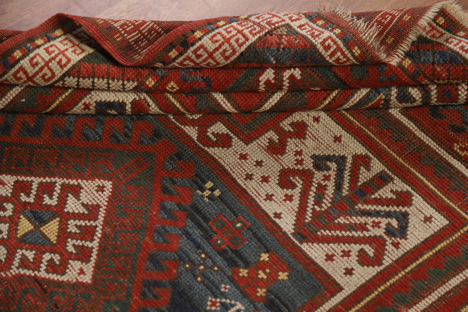 Pre-1900 Antique Vegetable Dye Caucasian Persian Rug 4x6