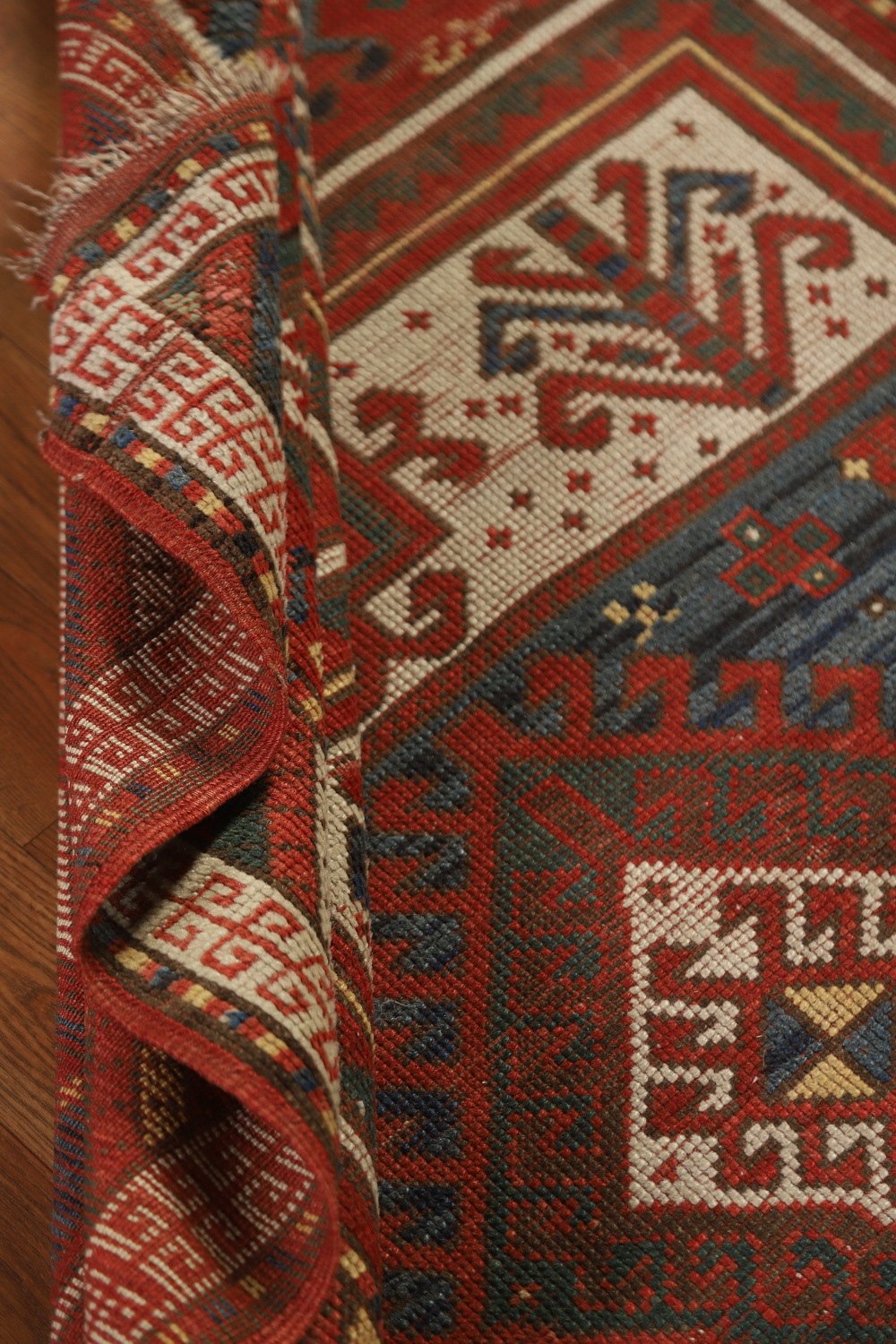 Pre-1900 Antique Vegetable Dye Caucasian Persian Rug 4x6