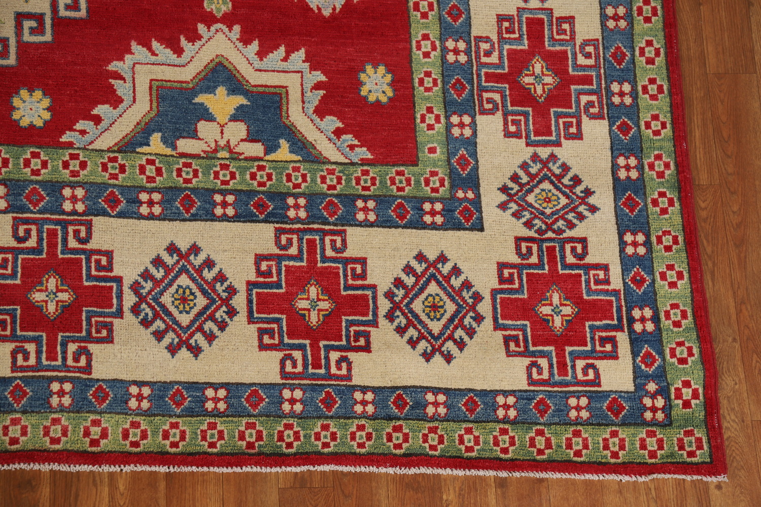 Red Wool Handmade Kazak Oriental Area Rug 8x11