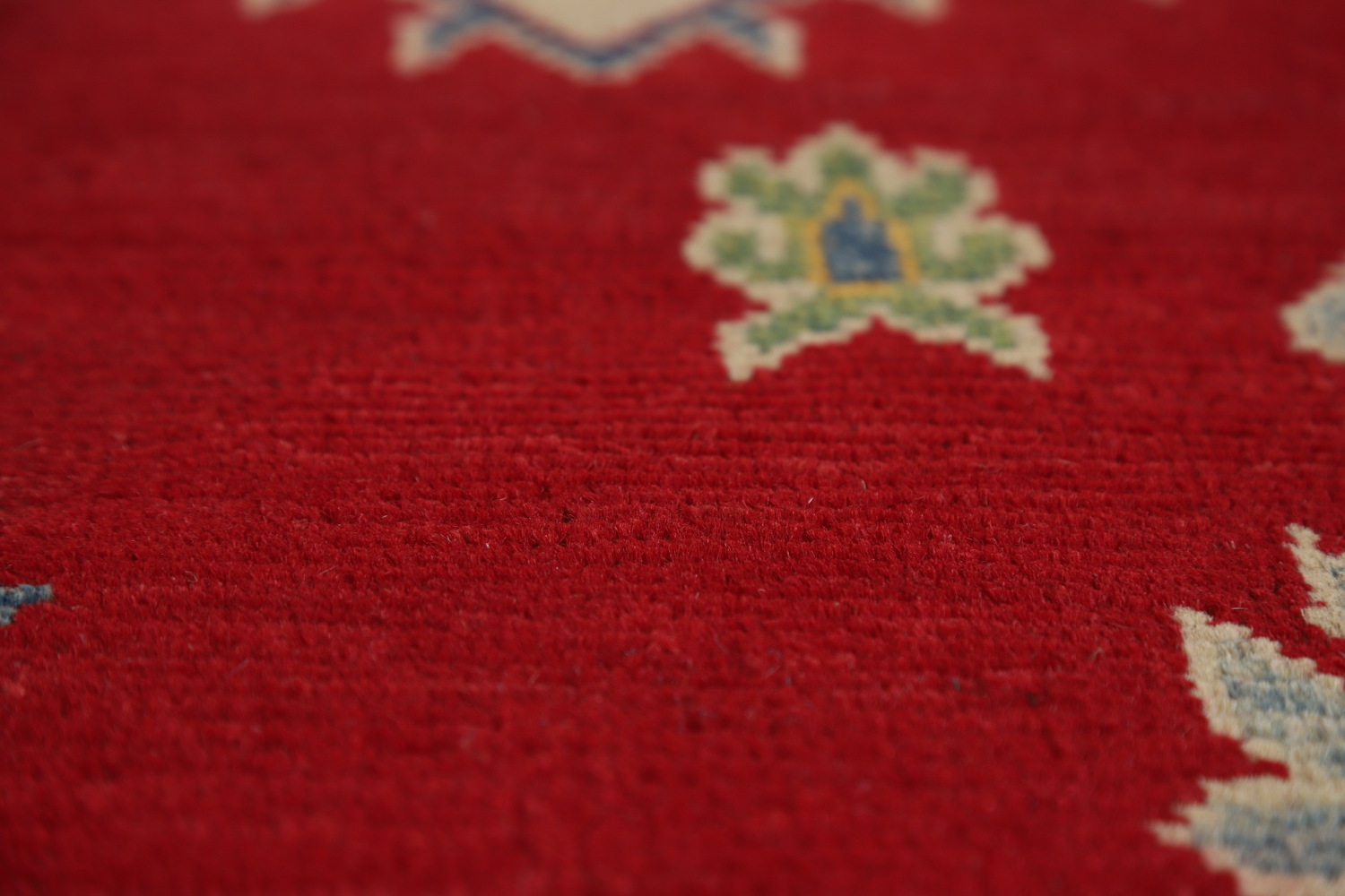 Red Wool Handmade Kazak Oriental Area Rug 8x11