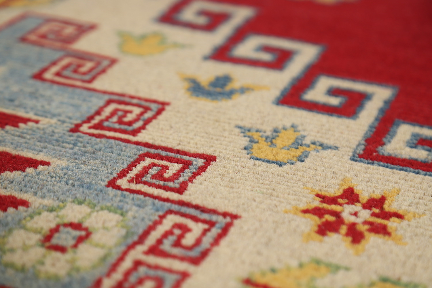 Red Wool Handmade Kazak Oriental Area Rug 8x11