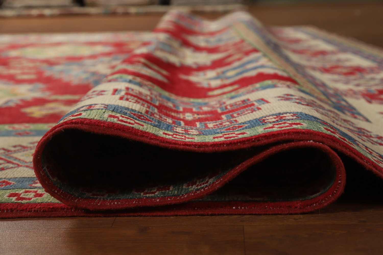 Red Wool Handmade Kazak Oriental Area Rug 8x11
