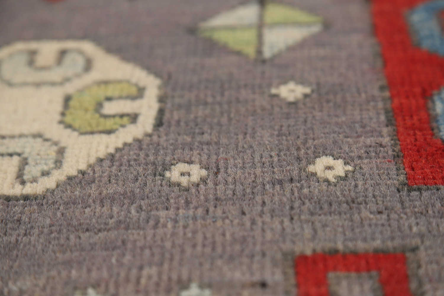 Geometric Wool Kazak Vegetable Dye Area Rug 8x10
