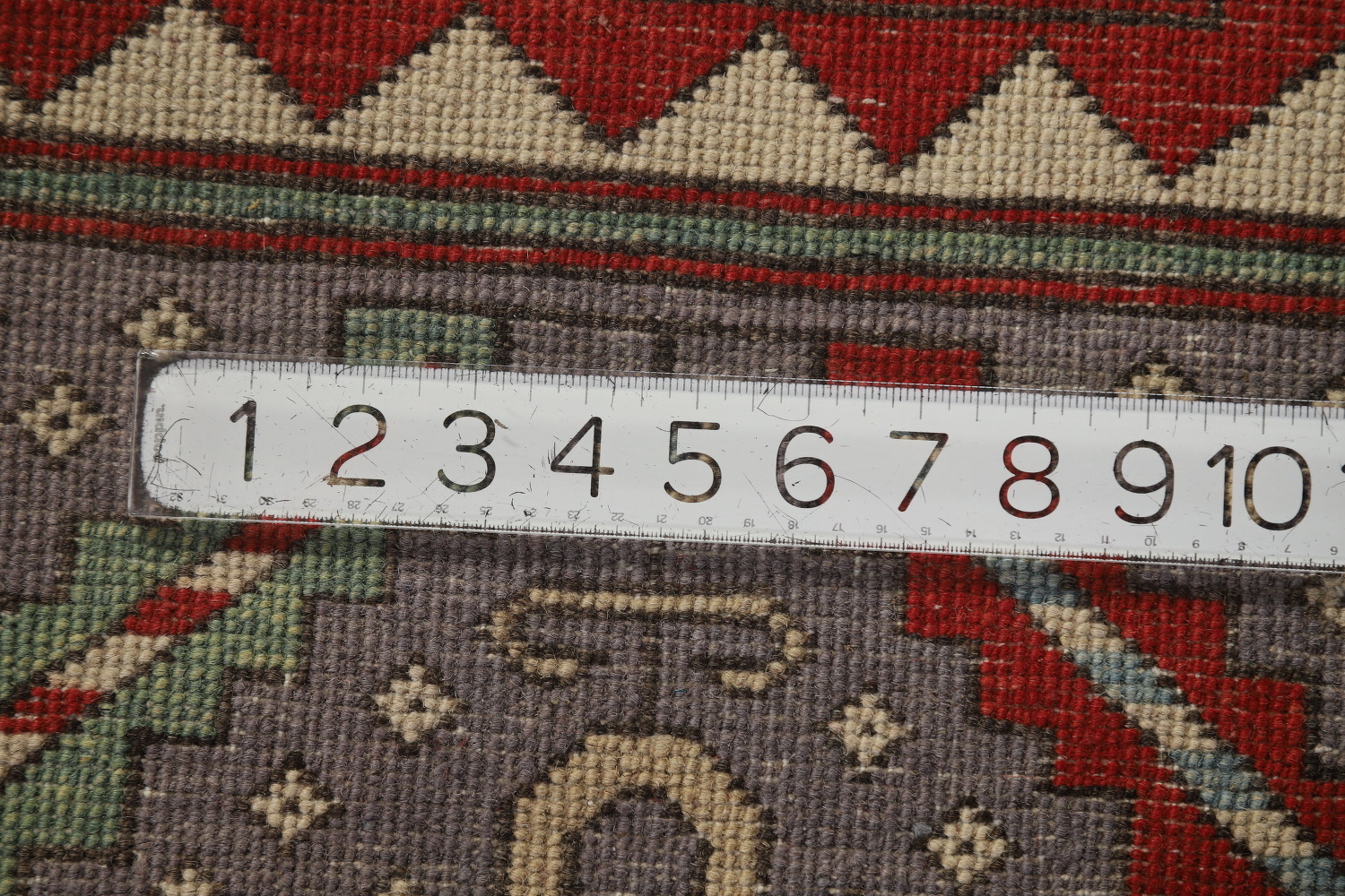 Geometric Wool Kazak Vegetable Dye Area Rug 8x10