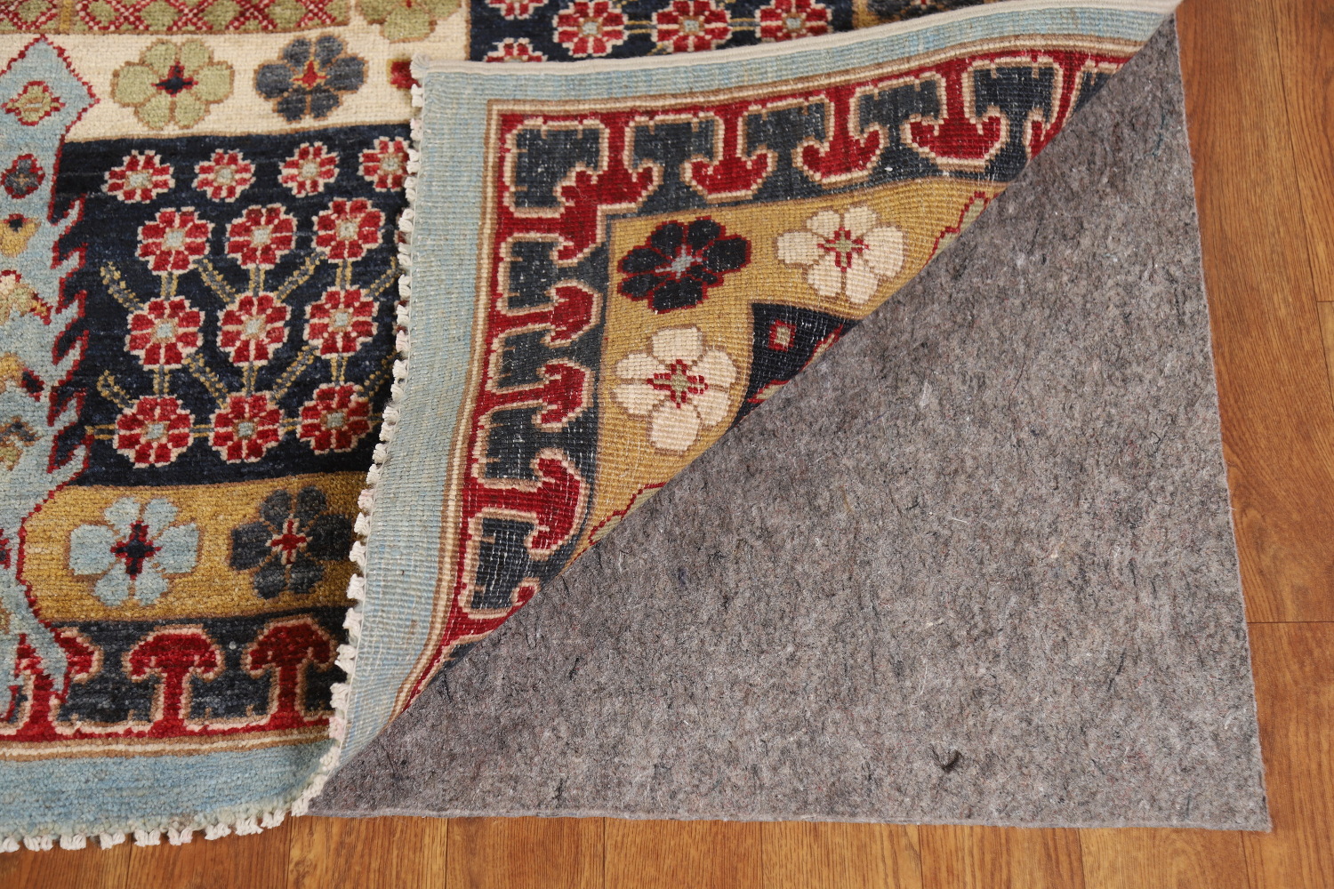 Geometric Wool Kazak Vegetable Dye Area Rug 9x11