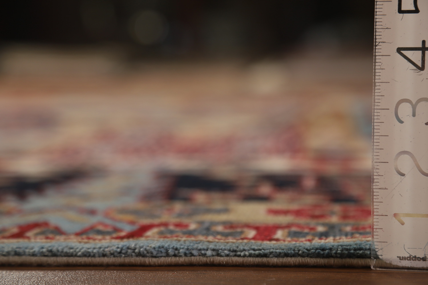 Geometric Wool Kazak Vegetable Dye Area Rug 9x11