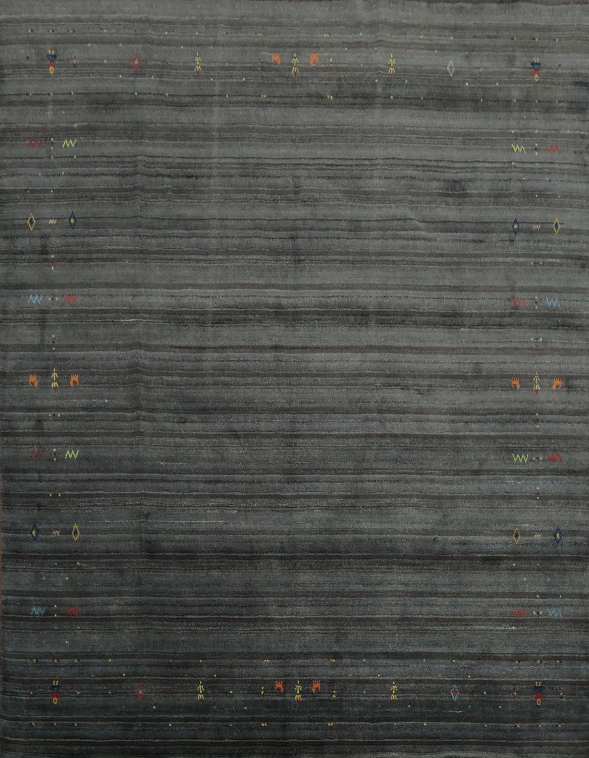 Sophisticated Dark Gabbeh Area Rug 8x8 for a Contemporary Look