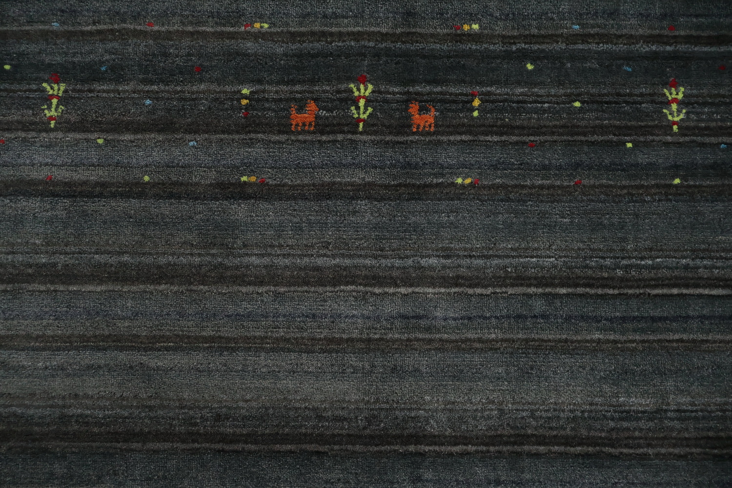 Sophisticated Dark Gabbeh Area Rug 8x8 for a Contemporary Look