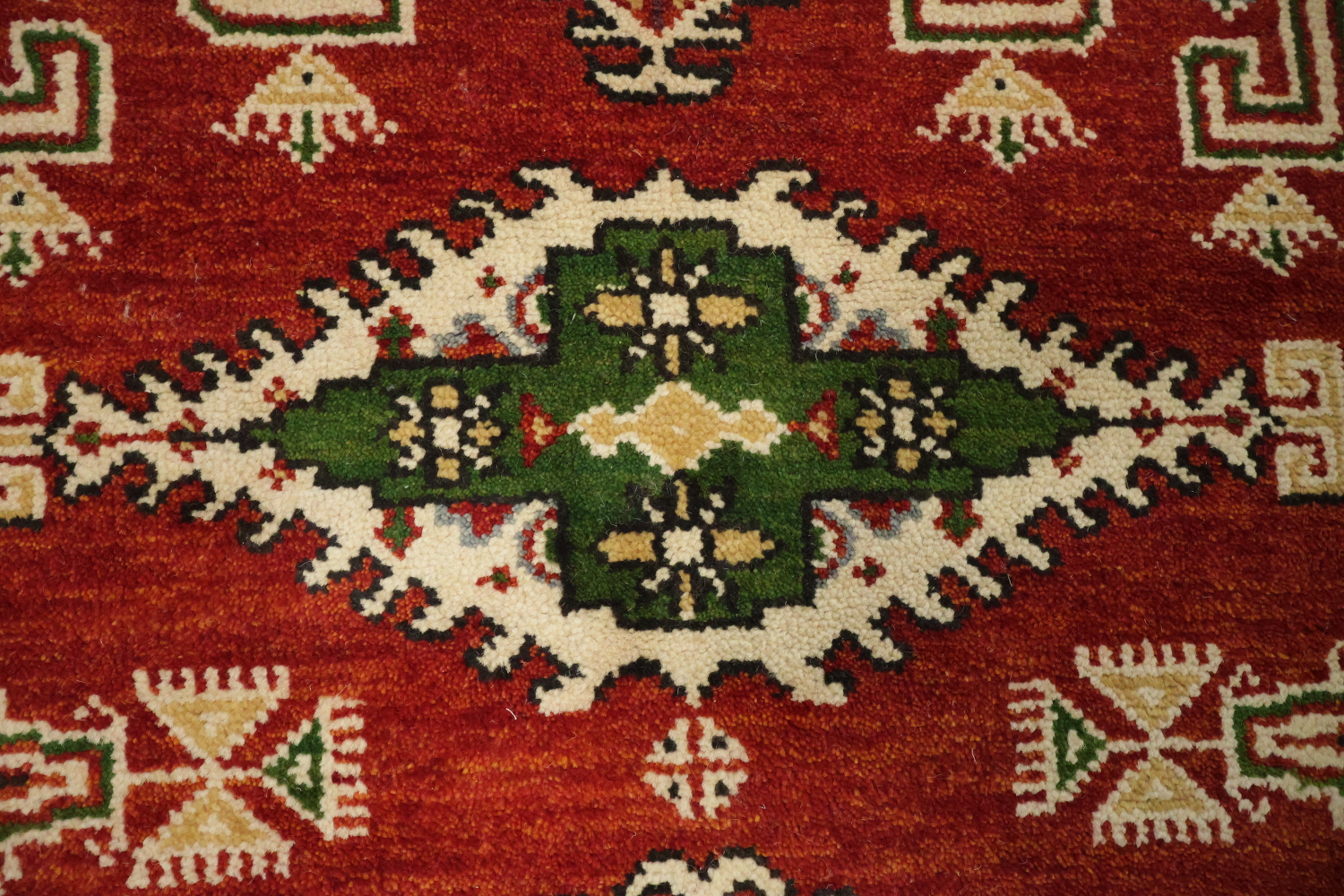 Red Geometric Viss Oriental Area Rug 6x9