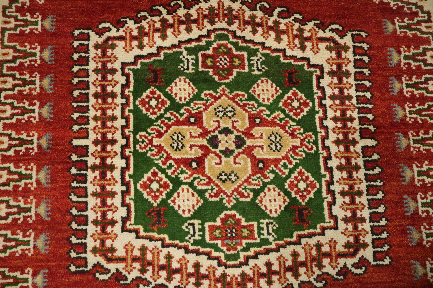 Red Geometric Viss Oriental Area Rug 6x9
