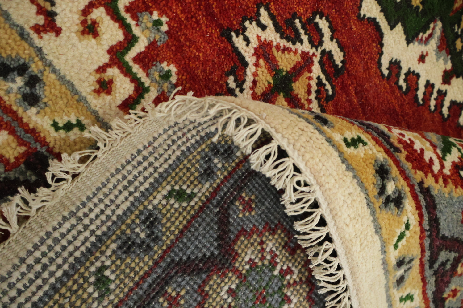 Red Geometric Viss Oriental Area Rug 6x9