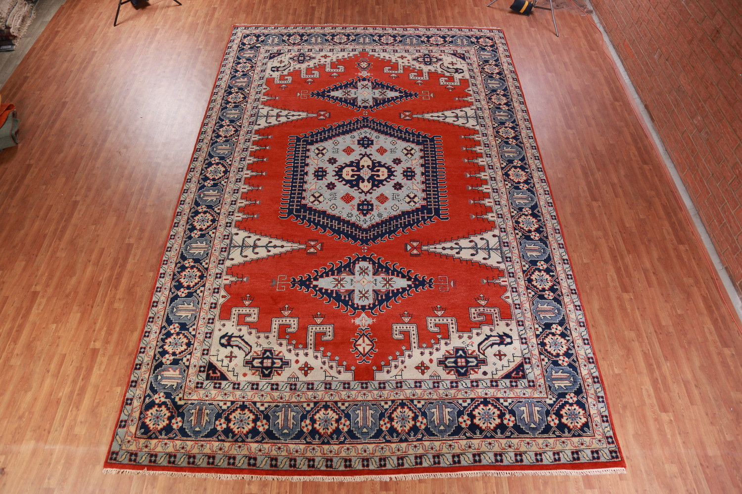 Red Geometric Viss Oriental Large Rug 12x18