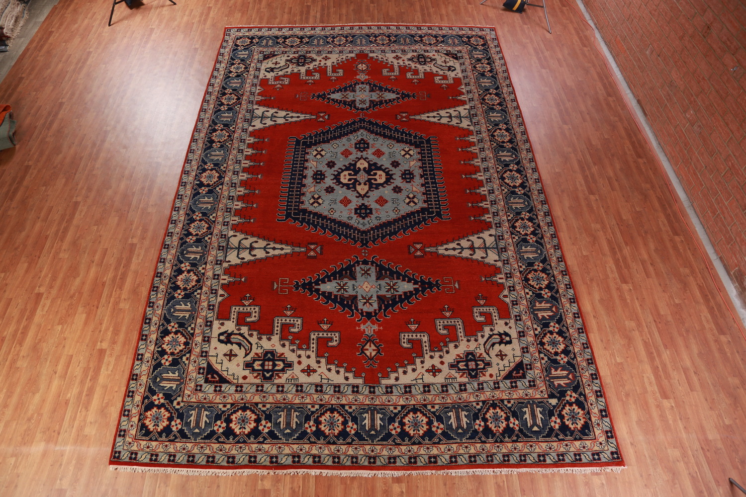 Red Geometric Viss Oriental Large Rug 12x18
