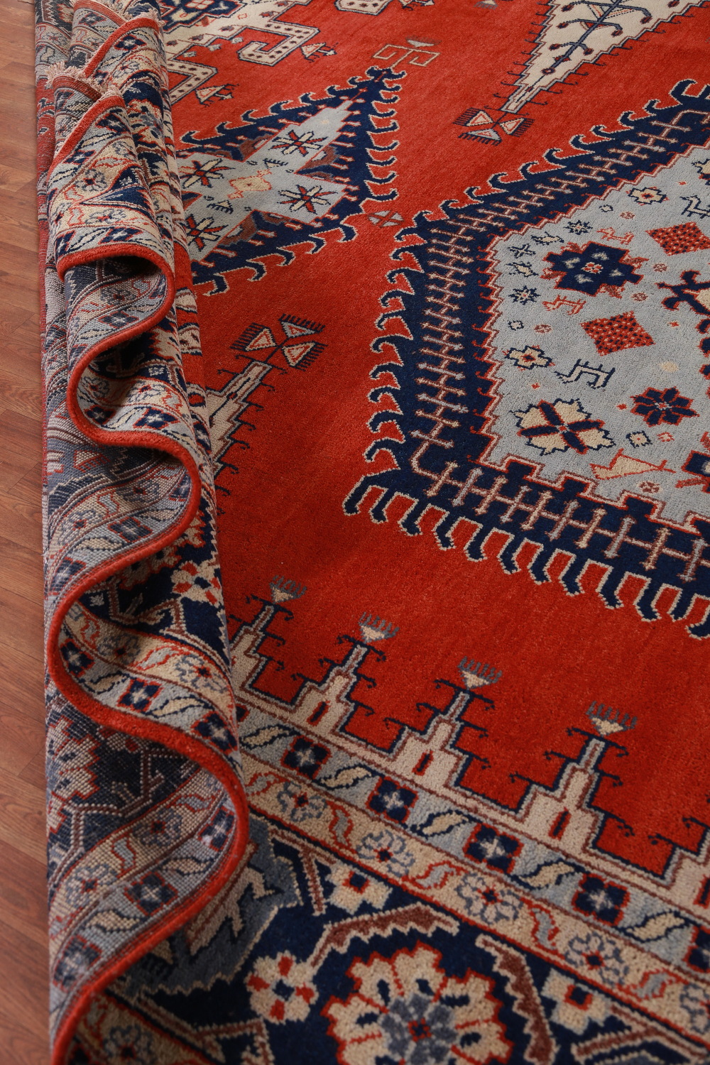 Red Geometric Viss Oriental Large Rug 12x18