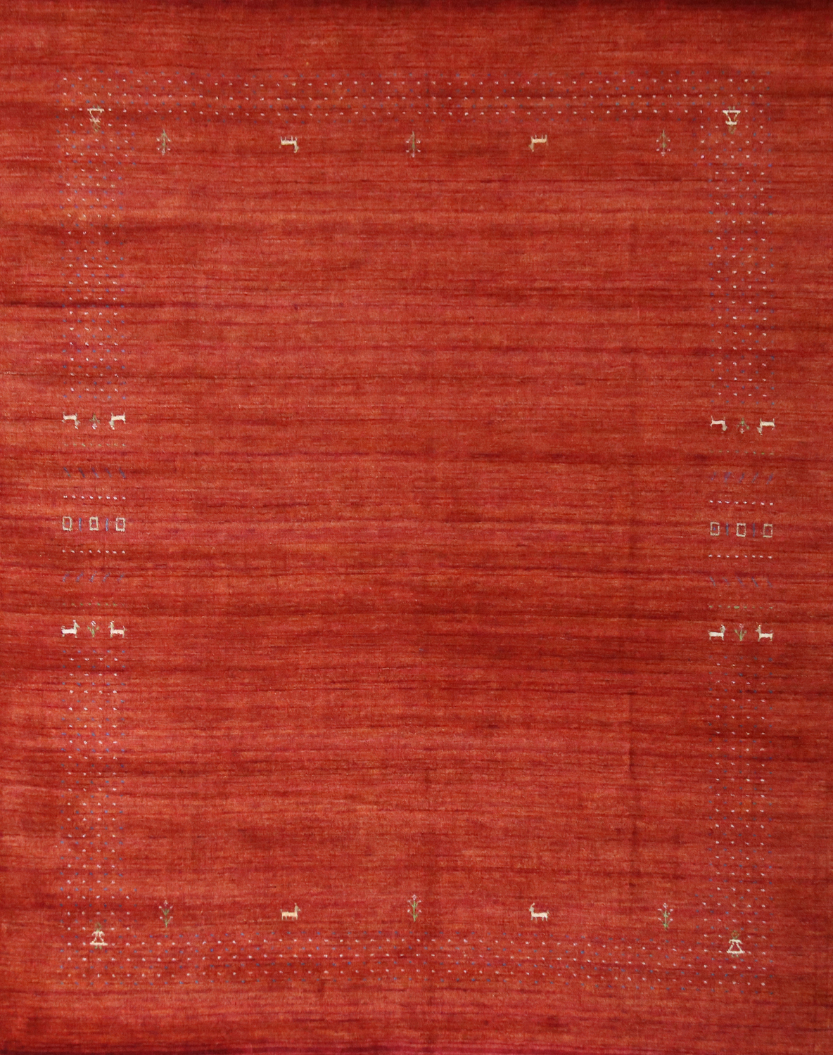 Red Rust Tribal Gabbeh Indian Area Rug 8x10