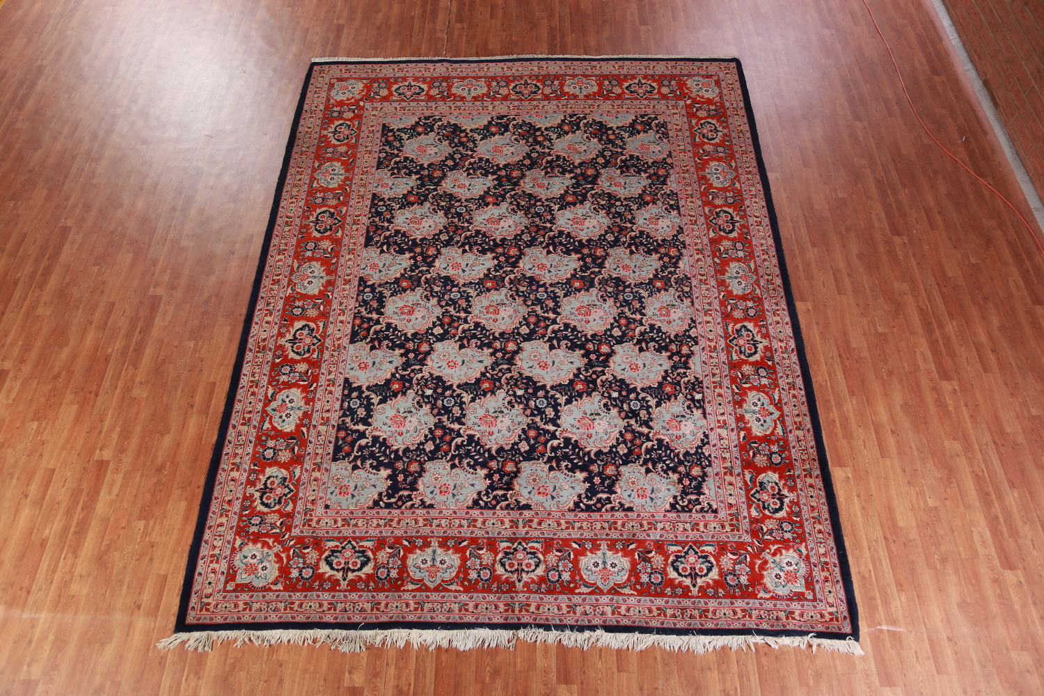 Vegetable Dye Dark Blue Floral Bidjar Persian Area Rug 10x13