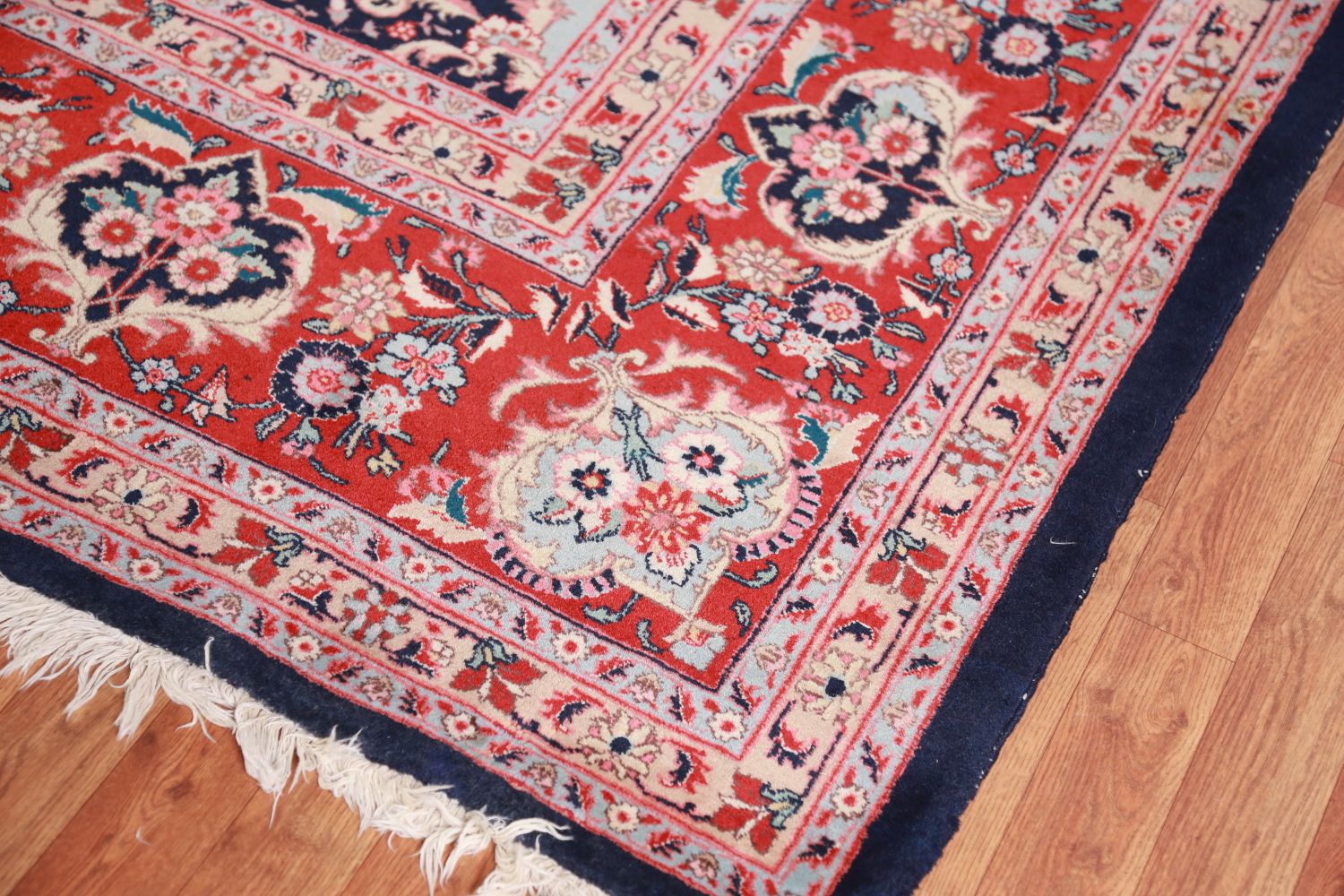 Vegetable Dye Dark Blue Floral Bidjar Persian Area Rug 10x13