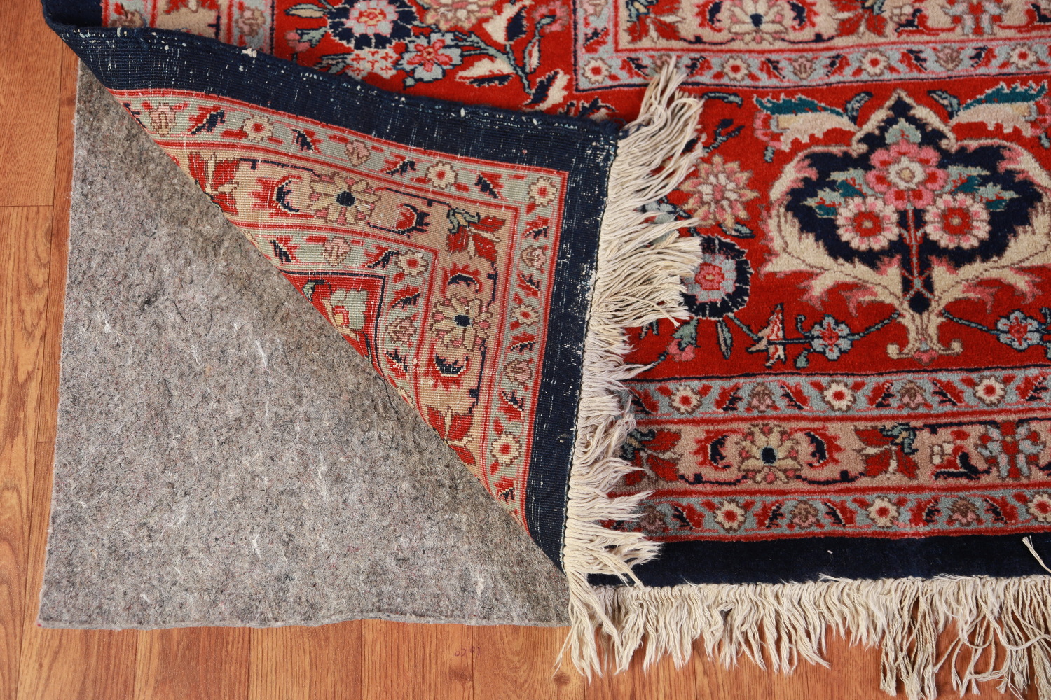 Vegetable Dye Dark Blue Floral Bidjar Persian Area Rug 10x13